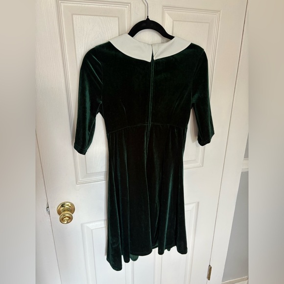 Hell Bunny Green Velvet Holiday Dress | Pinup Rockabilly Style | Size XS - Picture 11 of 13